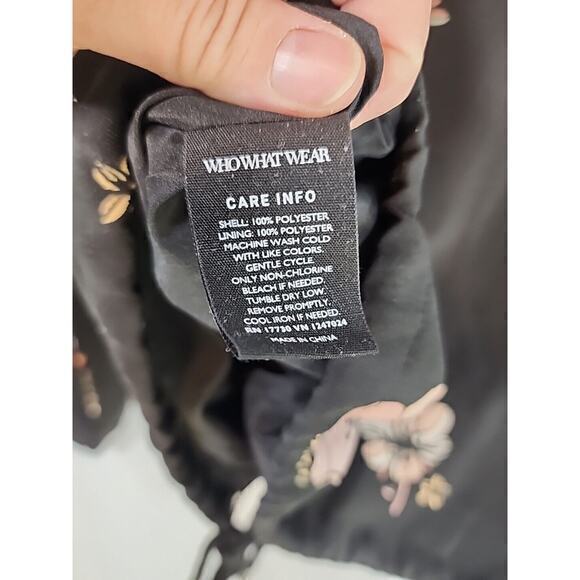 WHO WHAT‎ WEAR Floral Bomber Jacket Size Medium - Picture 4 of 7